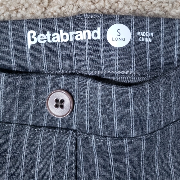 Betabrand Pinstripe Dress Pant Yoga Pant- Straight Leg - Picture 7 of 10